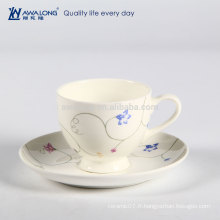 Cappuccino Plain Wholesale En céramique en céramique en Chine Coffee Cup and Saucer Set
